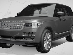 路虎揽胜越野车2016款C4D汽车模型下载