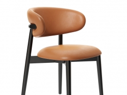 Calligaris木兰德罗真皮餐椅3D模型素材下载Oleandro Leather Chair by Calligaris