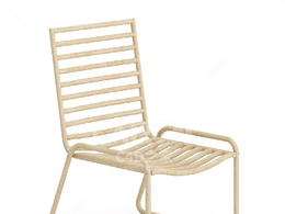 木制椅子C4D户外庭院家具模型下载