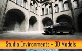汽车场景3D模型 DOSCH DESIGN – 3D: Studio Environments