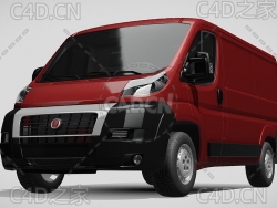 菲亚特汽车面包车2006-2014款C4D汽车模型下载