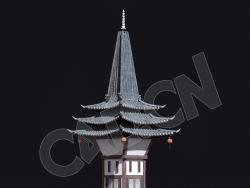 C4D香格里拉中式建筑模型 Kitbash3d-Shangri-La_Tower_C_grp