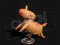 C4D卡通弹簧摇摇马玩具模型 HorseFixedAim