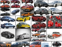 24辆交通工具模型汽车自行车小摩托车Vehicle collection 3dsky models