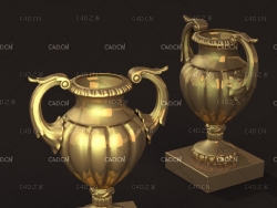 C4D金属奖杯荣誉奖杯模型 cup 3d model