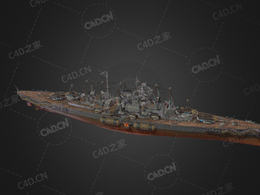 德国海军提尔皮茨主力舰C4D模型下载Magnu S 3d model