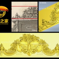 欧式家具：床头、柜头、沙发雕花3D模型（STL雕刻模型）