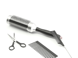 C4D美发工具梳子剪子Hairdressing Tools 3D Model