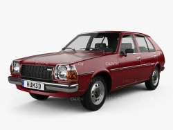 马自达老款两厢汽车C4D模型 Mazda 323 (Familia) 1978 3D model