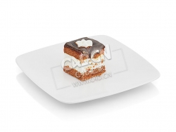 C4D吃了一半的奶油派和巧克力糖衣食物模型 Half-eaten cream pie with chocolate icin