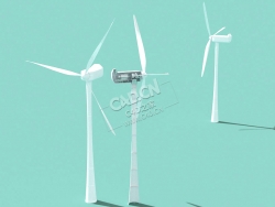 绿色能源风力发电C4D模型 Wind-Turbines