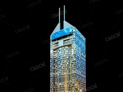 夜间摩天大楼办公楼写字楼C4D模型 Archmodels Vol.103_Night Skyscrapers - model-28