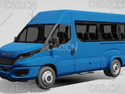 依维柯客车小巴商务车2022款C4D汽车模型下载