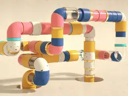 C4D管道动画工程 Looping Pipes