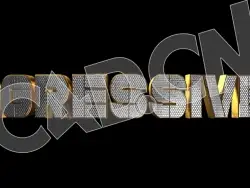 C4D金属文字电影片头文字标题文字模型 Agressive 3d model