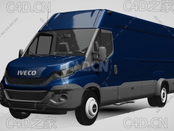 依维柯封闭式面包车货车2014-2016款C4D汽车模型下载