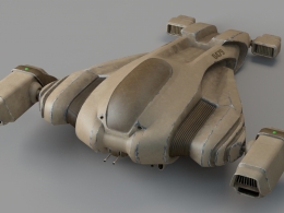 科幻飞行器C4D模型 Aircraft The Mercator