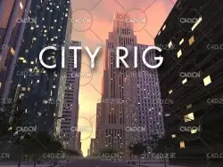 C4D城市楼房建筑预设 City Rig 2.13 for Cinema 4D R16-R21 Win/Mac