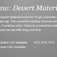 C4D R15快速管理材质插件 Devert MaterialOverwrite v.1.0