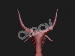 C4D公牛头像雕塑模型 Crying Cow Sculpture