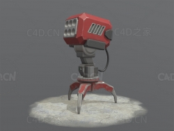 卡通火箭弹发射塔 rocket-launcher-turret