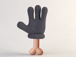 卡通手C4D模型 dead cartoon hand