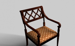 木藤椅C4D模型