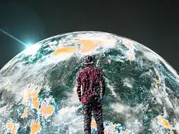 C4D站在地球边缘的龟裂人创意工程 GRAVITATIONAL STRESS