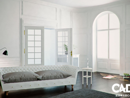 C4D室内渲染模型：欧式客厅C4D模型 Antique Interior Vray For Cinema 4D