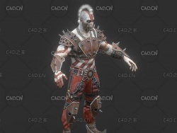 非洲原始部落铠甲战士人物角色mesh_RA_TEST