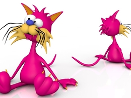 卡通小猫C4D模型 Crazy Kat 3d model