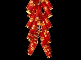 一串鞭炮C4D模型 firecrackers 3d model