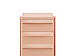 佩德拉利三抽中型办公抽屉柜办公收纳3D模型素材下载Boxie Office Drawer Unit BXM 3C
