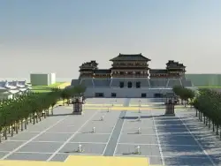 应天门博物馆景点三维建模（Cinema 4D＋VRay）