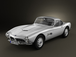 宝马老款汽车C4D模型 BMW 507 coupe 1959 3D Model