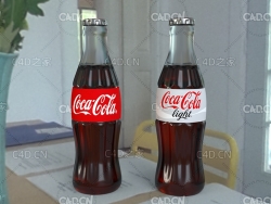 可口可乐饮料C4D模型 Cocacola bottle