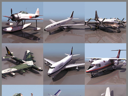 60架老式军用飞机3D模型合集（3DS）60 Airplane Models Professional Vilo Collection