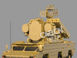 军事装备装甲车火箭弹车C4D模型