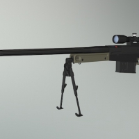 AS50狙击步枪3D模型 Accuracy International Arctic Semi-automatic 50