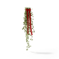 圣诞节装饰物：蝴蝶结、垂吊植物C4D模型 Christmas hanging plant 3D model