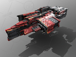 C4D导弹舰科幻飞船太空舰飞船科幻飞行器太空船外星战舰模型Missiles Ship GB3