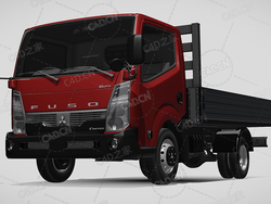 三菱扶桑自卸车卡车货车运输车C4D汽车模型下载