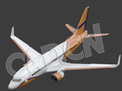 C4D波音737航班客机大飞机模型 Boeing 737 Flight