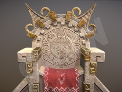阿兹特克帝国国王石头宝座C4D模型 Stone throne