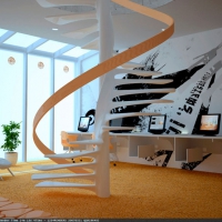 时尚办公空间C4D模型 Office