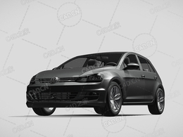 大众高尔夫7-tdi家用汽车轿车2016款C4D汽车模型下载