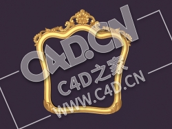 C4D镜框花线画框欧式装饰雕花框模型_78 Rm-006
