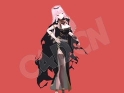 卡通长裙美少女大长腿女神动漫模型(含骨骼绑定)