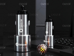 C4D OCTANE汽车USB点烟转接器（Octane Render+Arnold）