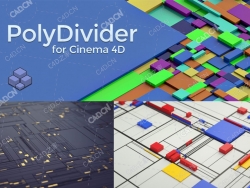 C4D多边形纹理随机生成插件 PolyDivider V1.07 for Cinema 4D R20-R25 Win解锁版